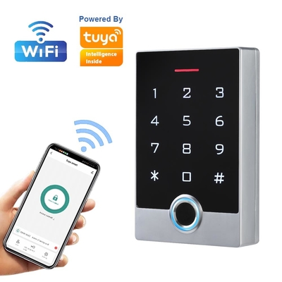 Водоустойчивая кнопочная панель металла управления доступом отпечатка пальцев RFID с приложением Tuya