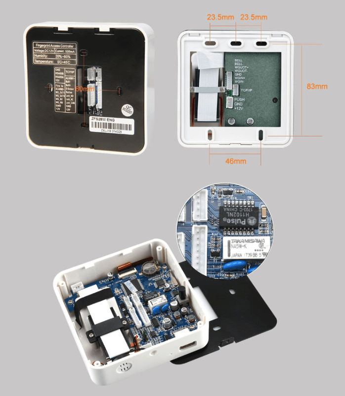 Управление доступом отпечатка пальцев LCD биометрическое