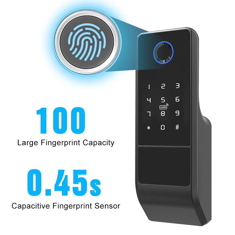 Замка отпечатка пальцев Wifi приложения цифров двойник биометрического умный встал на сторону