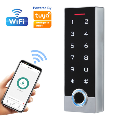 Карты управления доступом RFID двери отпечатка пальцев приложения Tuya кнопочная панель касания IP68 биометрической водоустойчивая