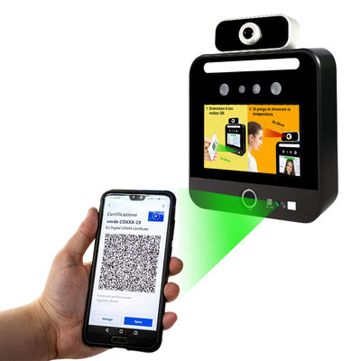 Киоск блока развертки температуры распознавания лиц Италии Verifica C19 автономный