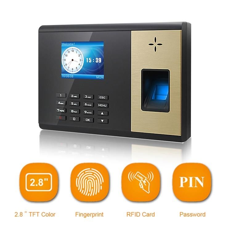 SIM-карта GPRS система посещаемости времени Thumbprint 2,8 дюймов