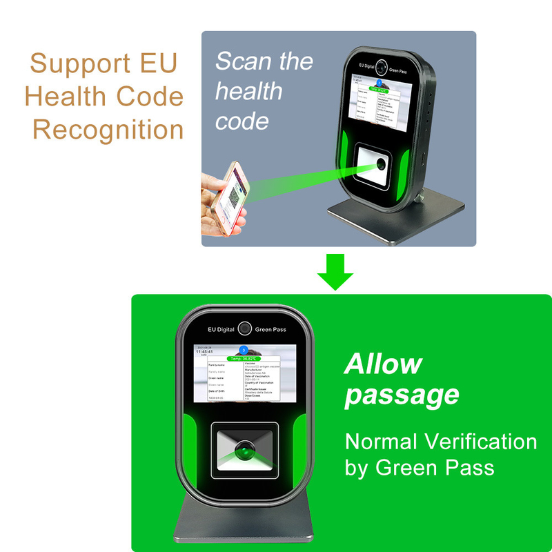 5 читатель пропуска зеленого цвета Гонконга блока развертки кода Гонконга QR медицинского управления дисплея дюйма