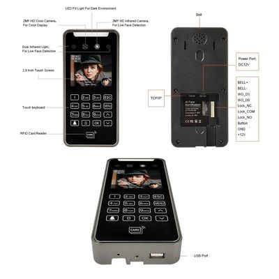 Основанное облако продуктов управления доступом распознавания лиц TCP/IP Wifi RFID AI биометрическое