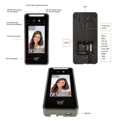 5000 Лица Капацитет Wifi Облако Программное обеспечение Карта сотрудников Часовые Часы Биометрическое лицо Машина Посещаемость резервная батарея