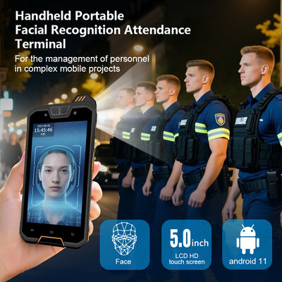 Портативное ручное устройство для распознавания лиц с GPS, NFC, сканером QR-кодов и прочным корпусом IP68 для мобильной регистрации посещаемости