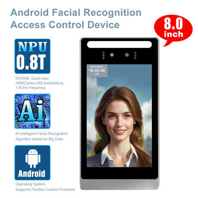 SI-A08 Android Терминал контроля доступа с распознаванием лиц и вен ладони, бинокулярное обнаружение живости