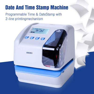 SEIKO TP-50 Time Stamp Machine Записывающий время для документов с USB-устройством для поддержки памяти во время отключения питания и сдвига времени печати