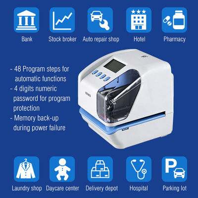 SEIKO TP-50 Time Stamp Machine Записывающий время для документов с USB-устройством для поддержки памяти во время отключения питания и сдвига времени печати