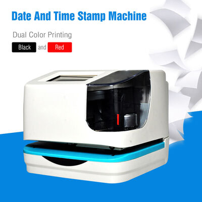 Date Time Stamp Machine Punch Attendance Recorder Dual Color Black Red Dot Matrix Printing WiFi Touch Screen Security Time Clock
