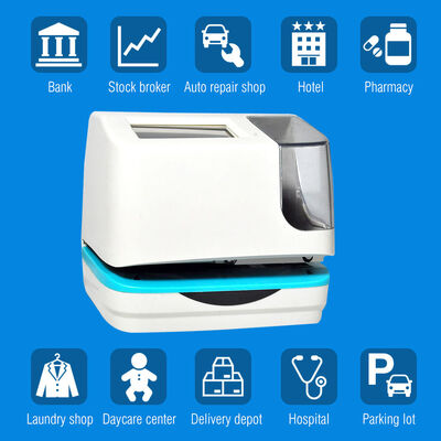 Date Time Stamp Machine Punch Attendance Recorder Dual Color Black Red Dot Matrix Printing WiFi Touch Screen Security Time Clock