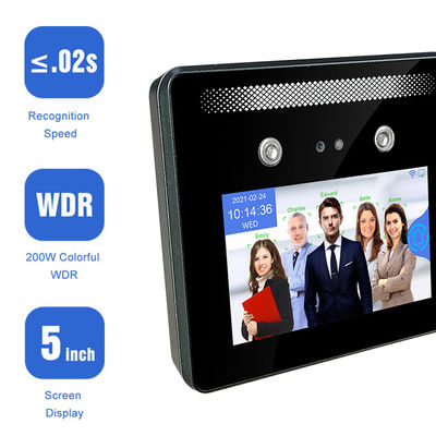 Запись времени Biomtric машины посещаемости распознавания лиц 5 дюймов