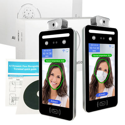 измерение температуры таймера распознавания лиц 0.5M терминальное термальное