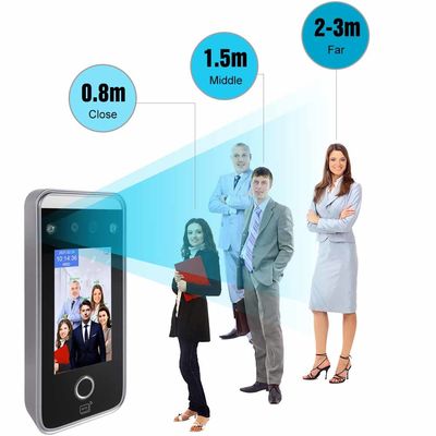 4,3" машины распознавания лиц экрана касания системы 272x480 посещаемости отпечатка пальцев IPS